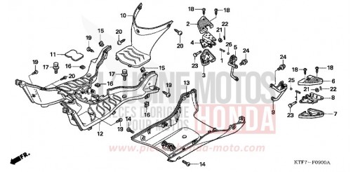 FLOOR PANEL/PILLION STEP SH150S7 de 2007